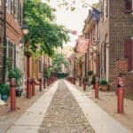 Elfreth’s Alley, die älteste Reihenhausgasse der USA