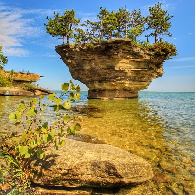 Turnip Rock in Michigan