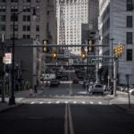 In den Straßen der Stadt von Detroit Downtown