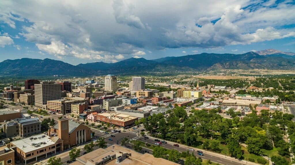 Colorado Springs von oben