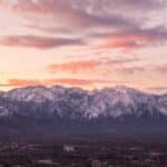 Sonnenuntergang über Salt Lake City, Utah