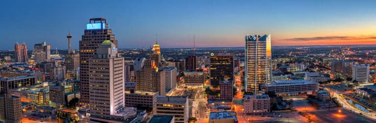 San Antonio Skyline - Sunset Panorama