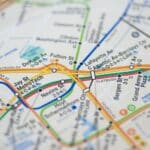 Liniennetz-Ausschnitt der New Yorker Subway