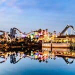 Abendstimmung im Islands of Adventure Park des Universal Orlando Resort