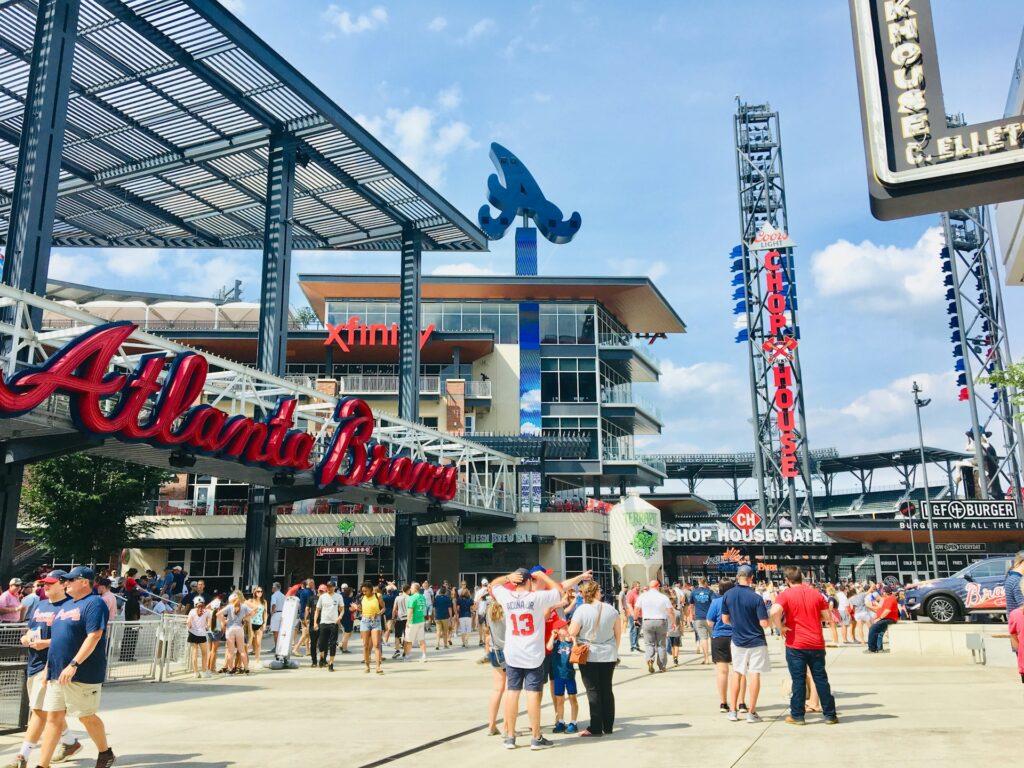 Das Truist Park Baseball-Stadion der Atlanta Braves.