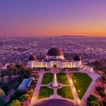 Griffith Observatory bei Sonnenuntergang.